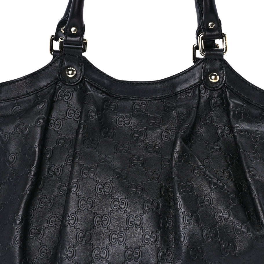 Gucci Guccissima Medium Sukey Tote Black Image 6