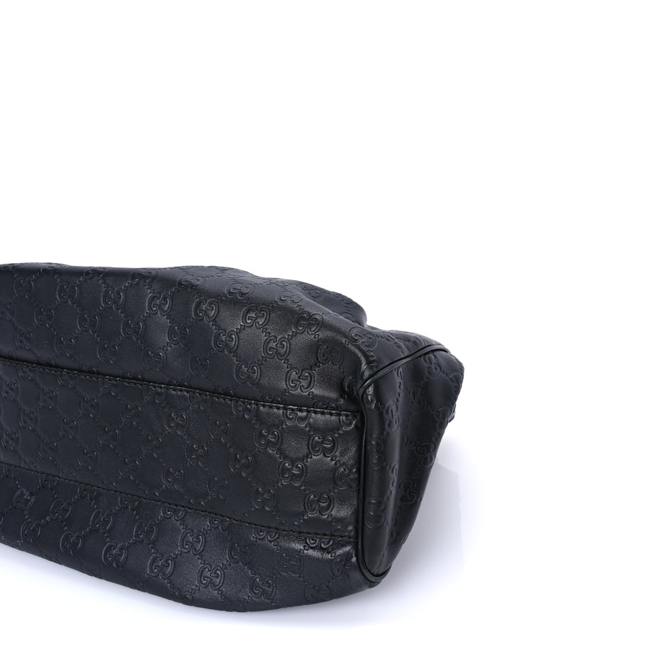 Gucci Guccissima Medium Sukey Tote Black Image 8
