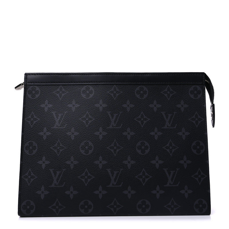  Louis Vuitton Monogram Eclipse Pochette Voyage MM Black