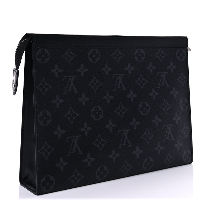  Louis Vuitton Monogram Eclipse Pochette Voyage MM Black