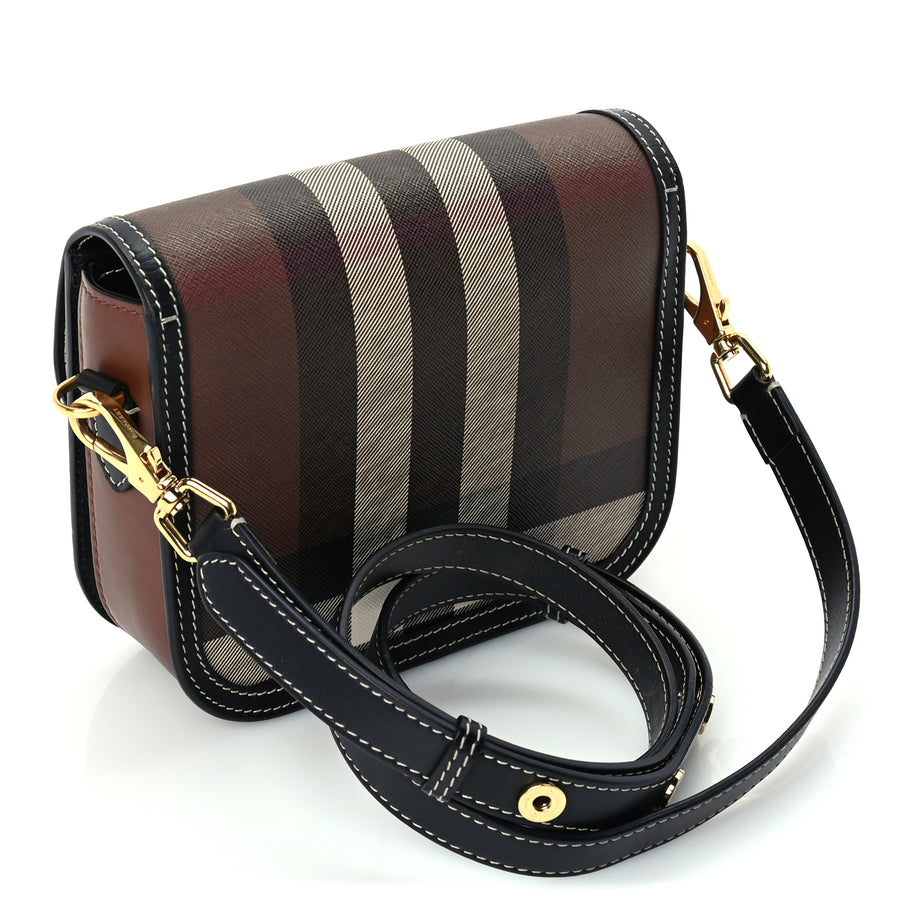 Burberry Calfskin Check Small Elizabeth Bag Brown Image 2
