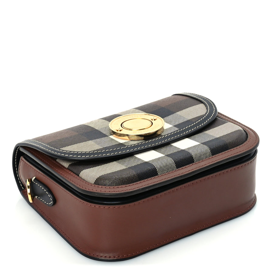 Burberry Calfskin Check Small Elizabeth Bag Brown Image 3