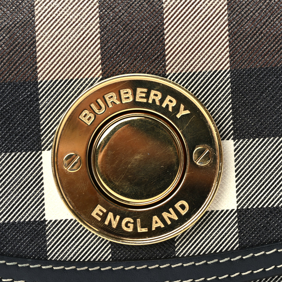 Burberry Calfskin Check Small Elizabeth Bag Brown Image 6