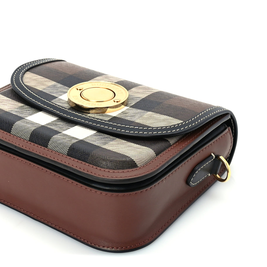 Burberry Calfskin Check Small Elizabeth Bag Brown Image 8