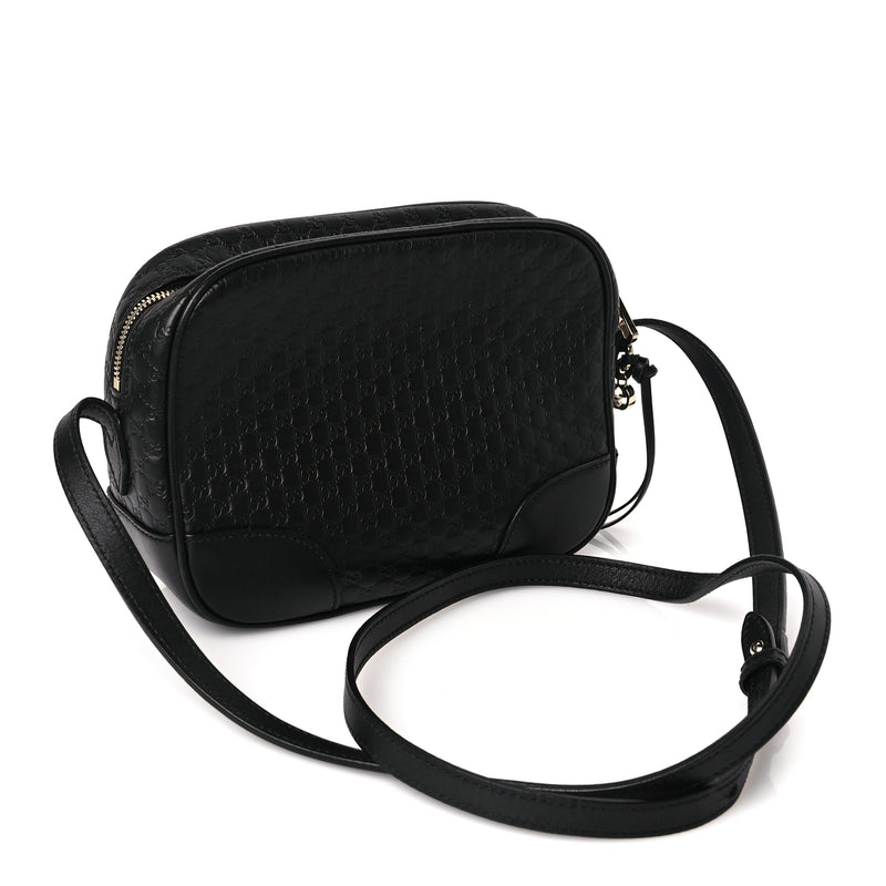  Gucci Microguccissima Mini Bree Messenger Bag Black