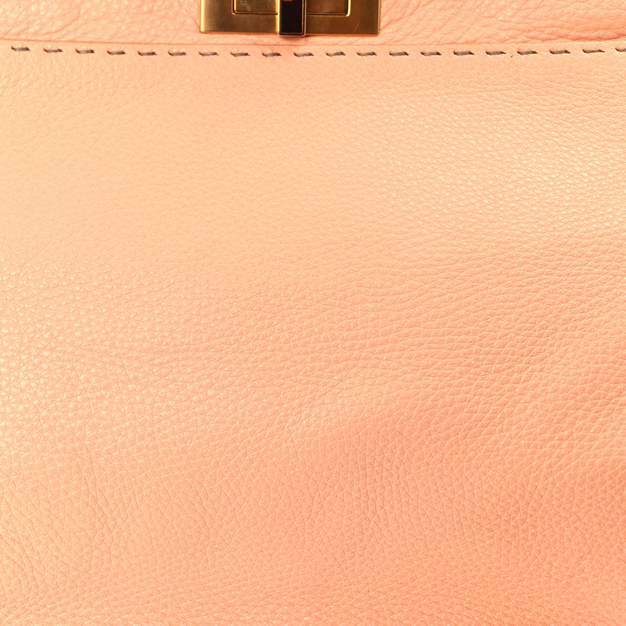 Fendi Cuoio Romano Selleria Bi-Color Large Peekaboo Iconic Satchel Image 6