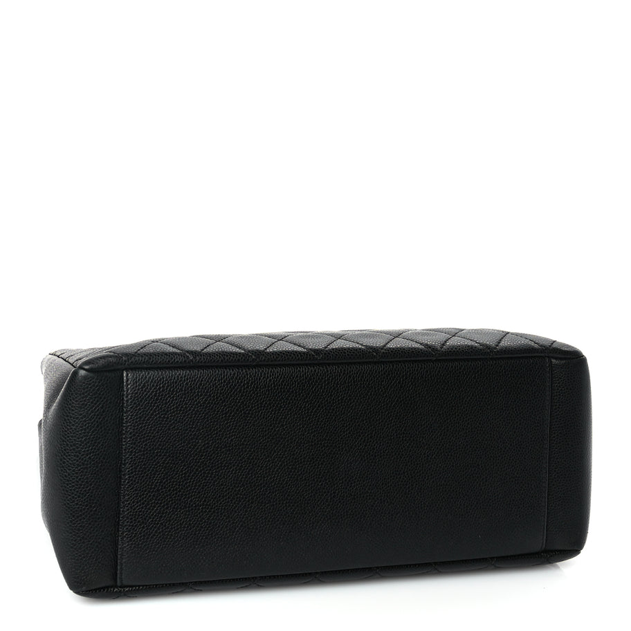 Chanel Caviar Quilted Grand Shopping Tote GST Black Image 3