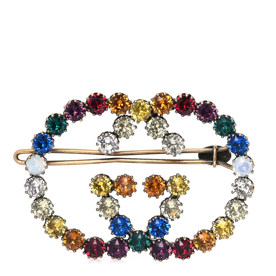 Gucci Crystal Interlocking G Hair Clip Multicolor Multicolor Image 1