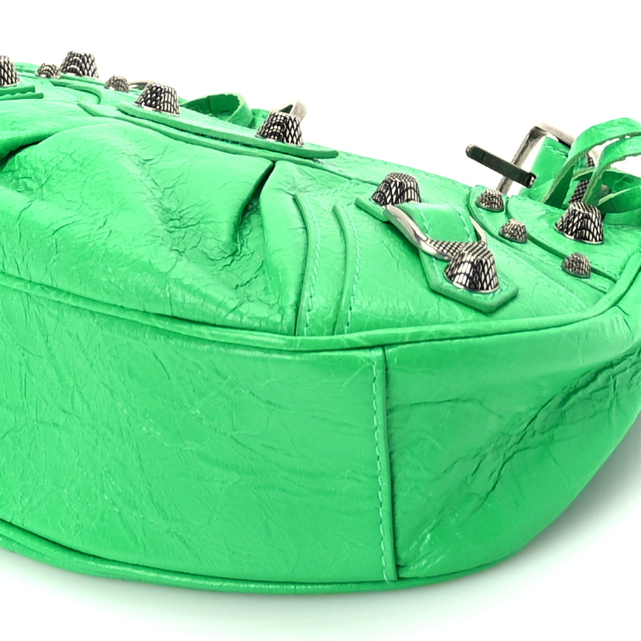 Balenciaga Agneau Arena Le Cagole Shoulder Bag XS Vivid Green Image 7