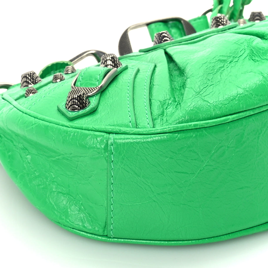 Balenciaga Agneau Arena Le Cagole Shoulder Bag XS Vivid Green Image 8