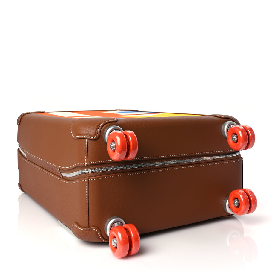 Hermes Canvas Taurillon Regate RMS Rolling Trolley Luggage Multicolor Image 3