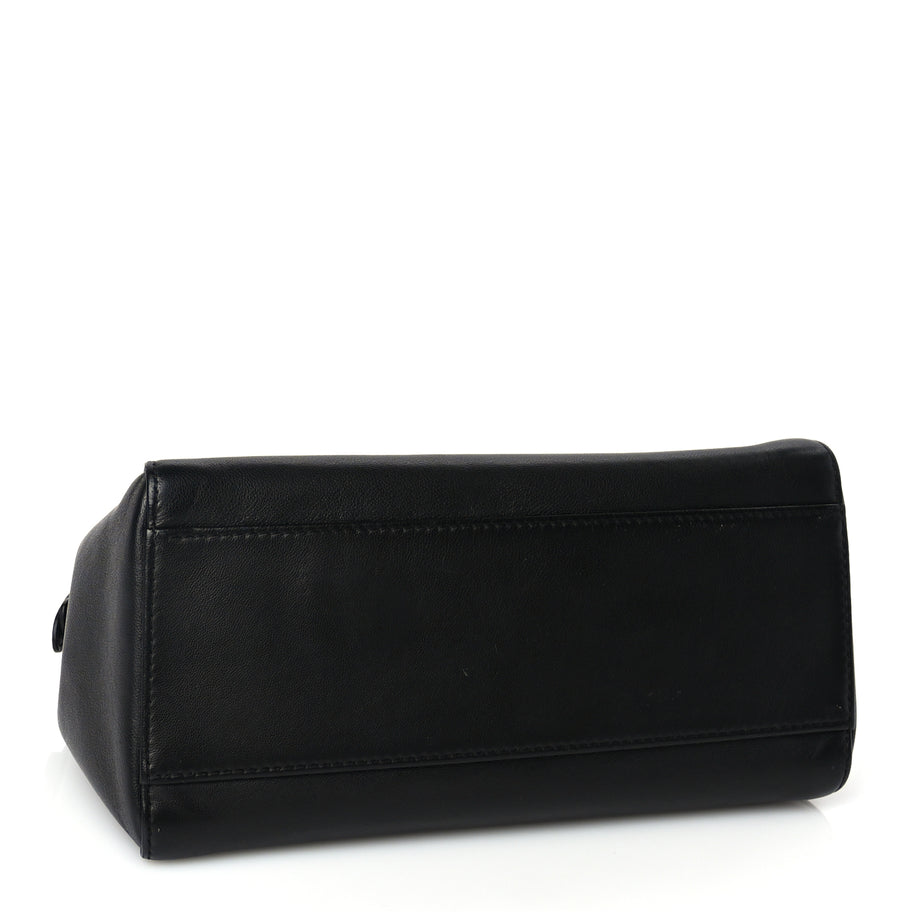 Fendi Nappa Mini Peekaboo Iconic Satchel Black Image 3