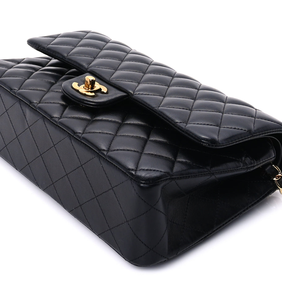 Chanel Lambskin Quilted Medium Double Flap  Black Image 7