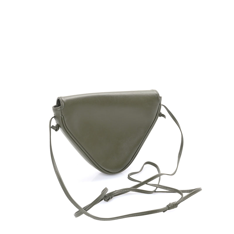  Celine Smooth Calfskin Triangle Crossbody Bag  Green