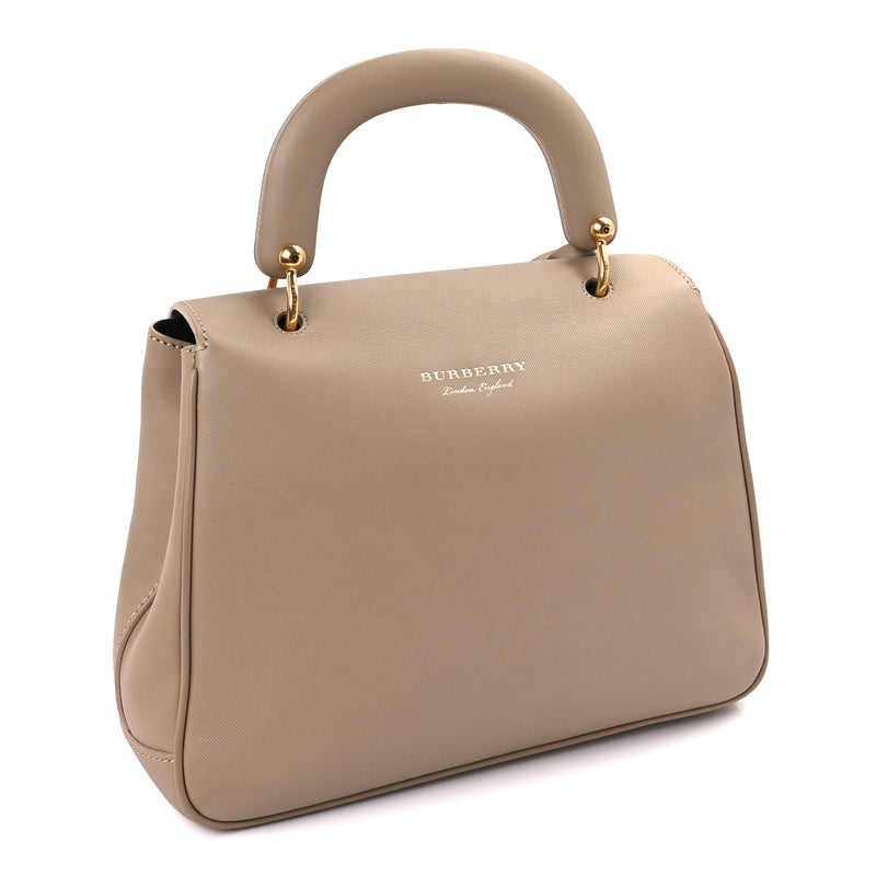  Burberry Trench Calfskin Medium DK88 Top Handle Bag Honey