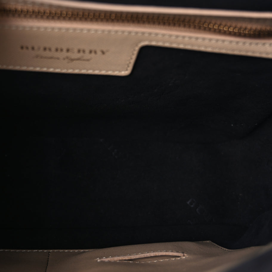 Burberry Trench Calfskin Medium DK88 Top Handle Bag Honey Image 4