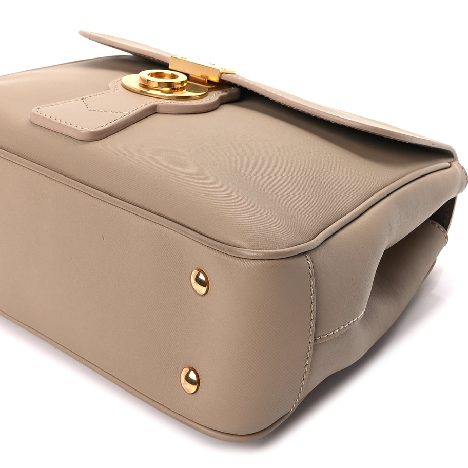 Burberry Trench Calfskin Medium DK88 Top Handle Bag Honey Image 8