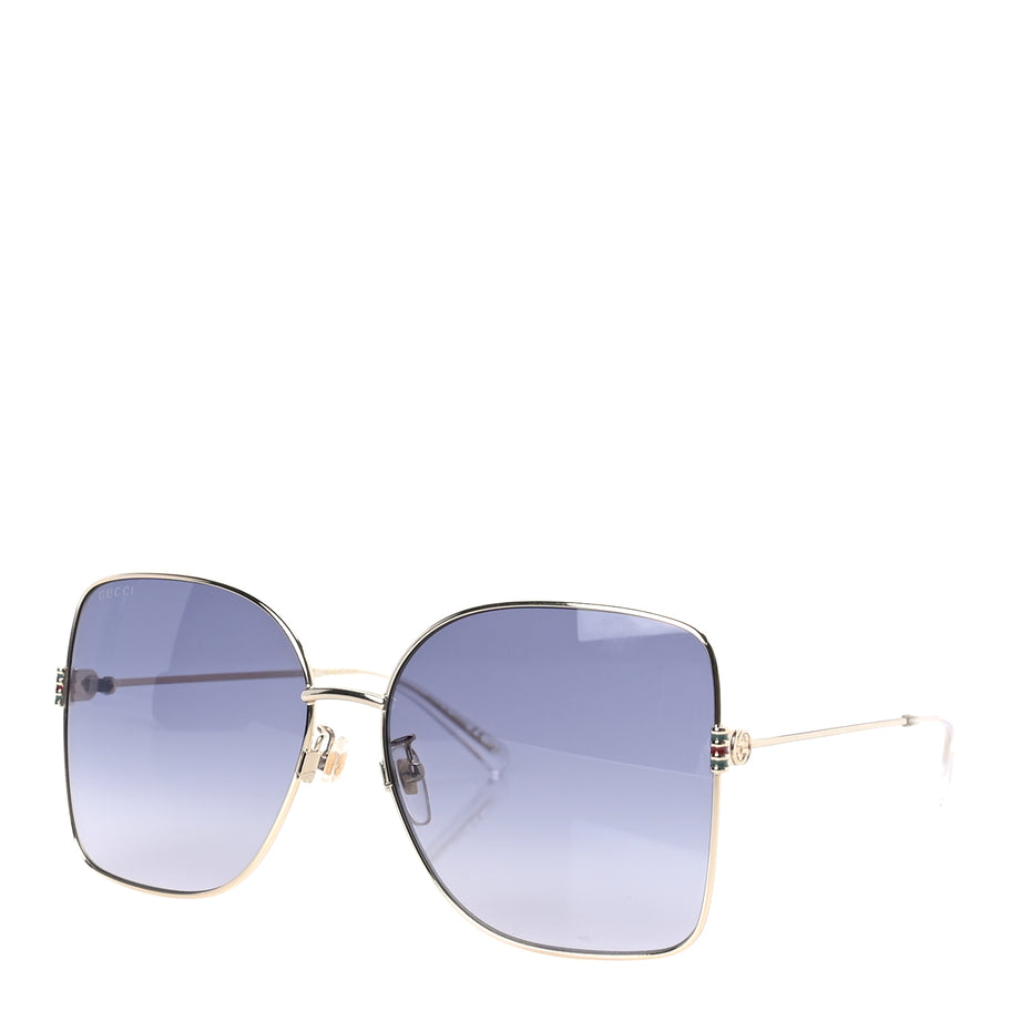 Gucci Metal Oversized Sunglasses GG1282SA Grey Image 1