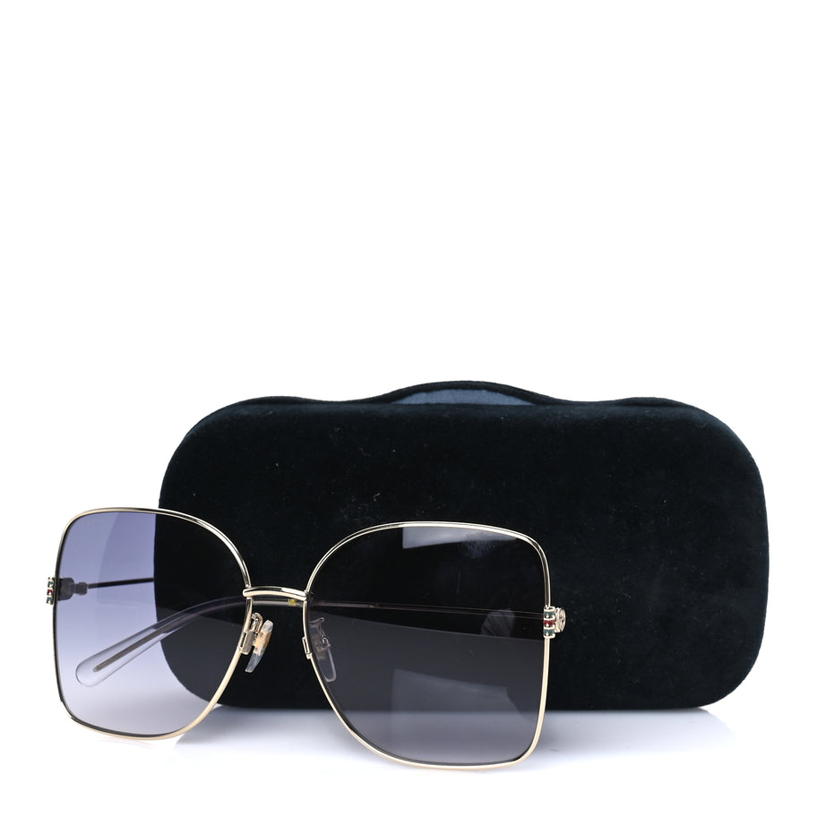 Gucci Metal Oversized Sunglasses GG1282SA Grey Image 7