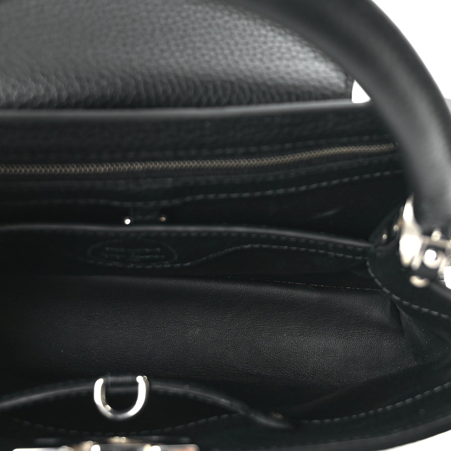 Louis Vuitton LV X YK Taurillon Capucines MM Black Image 4