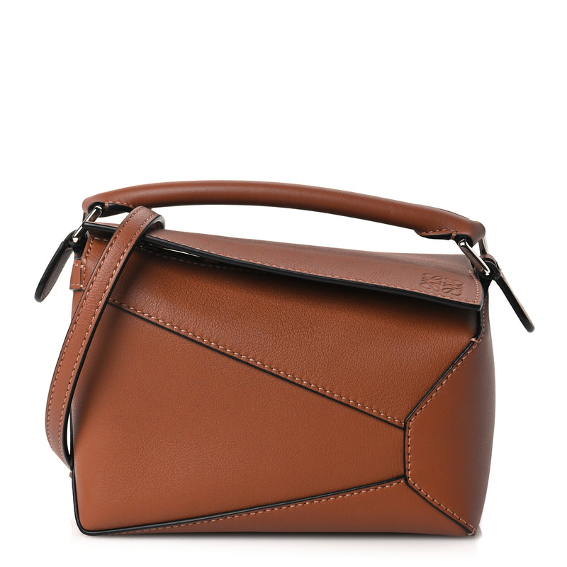  Loewe Calfskin Mini Puzzle Edge Bag Tan