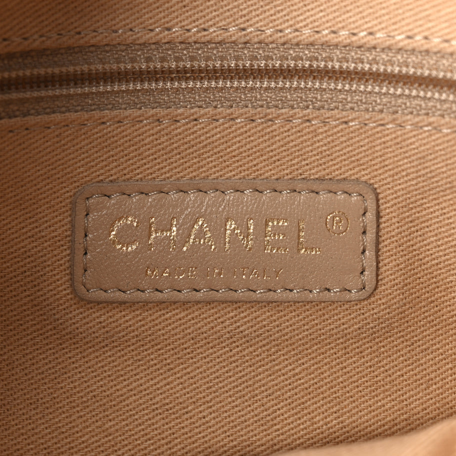 Chanel  Perforated Calfskin Large Up In The Air Flap Light Gold Image 5