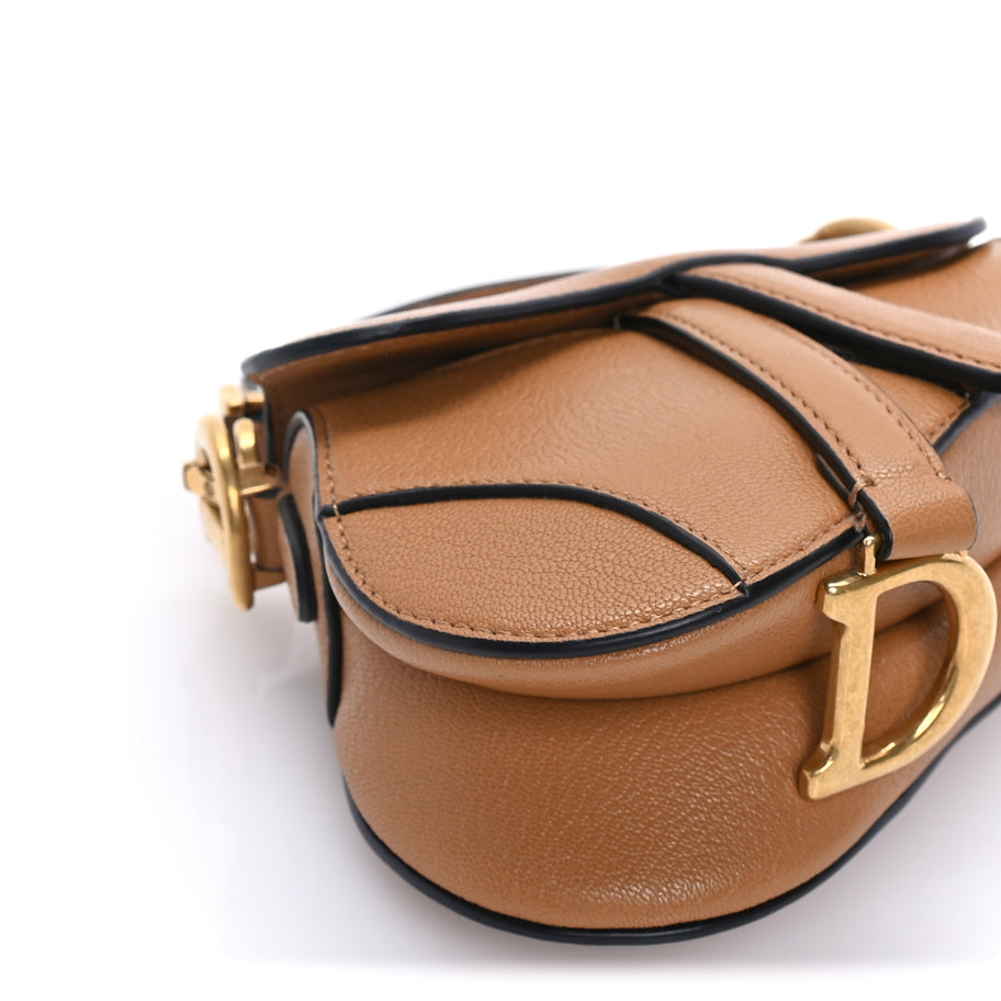 Christian Dior Goatskin Micro Saddle Bag  Camello Image 7