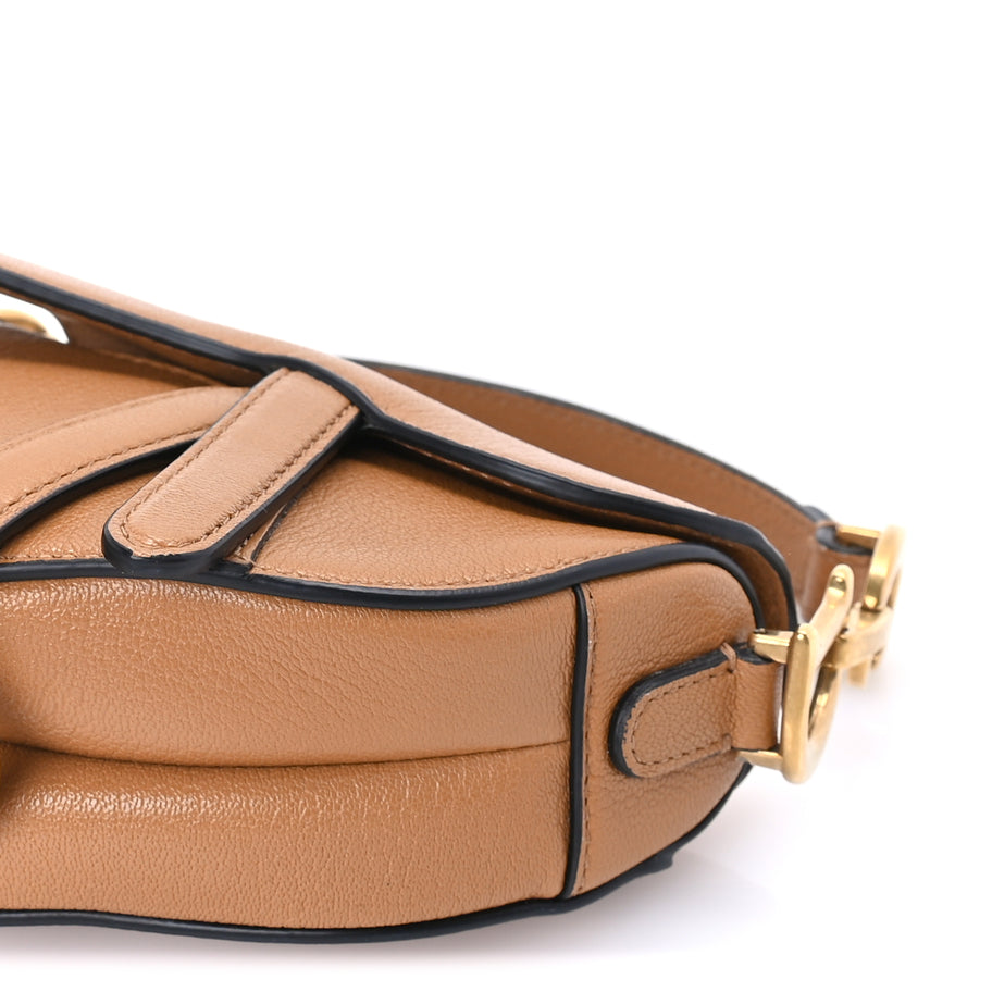 Christian Dior Goatskin Micro Saddle Bag  Camello Image 8