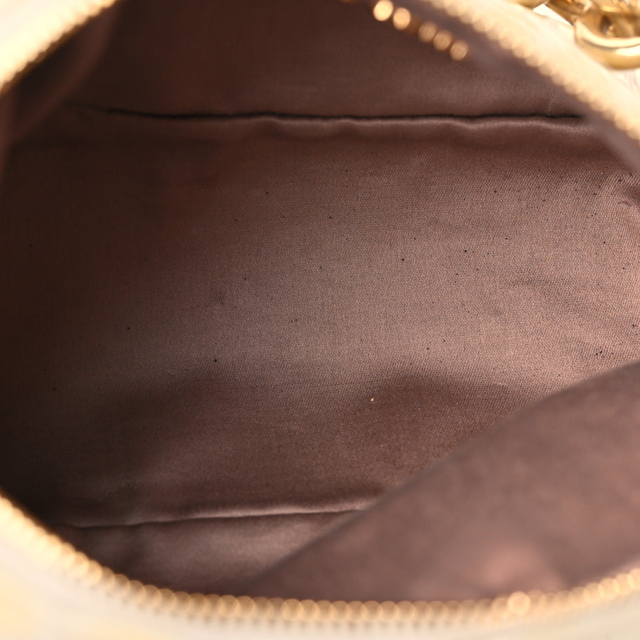 Miu Miu Calfskin Crocodile Embossed St Cocco Spirit Bag White Image 4