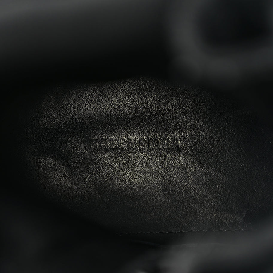 Balenciaga Canvas Distressed Mens 20mm Strike Lace Up Boots 46 Black Image 7