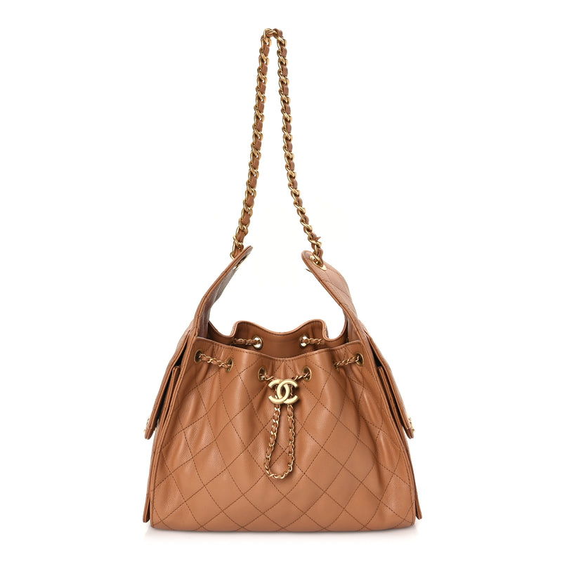  Chanel Caviar Quilted Small Chanel 25 Handbag Brown