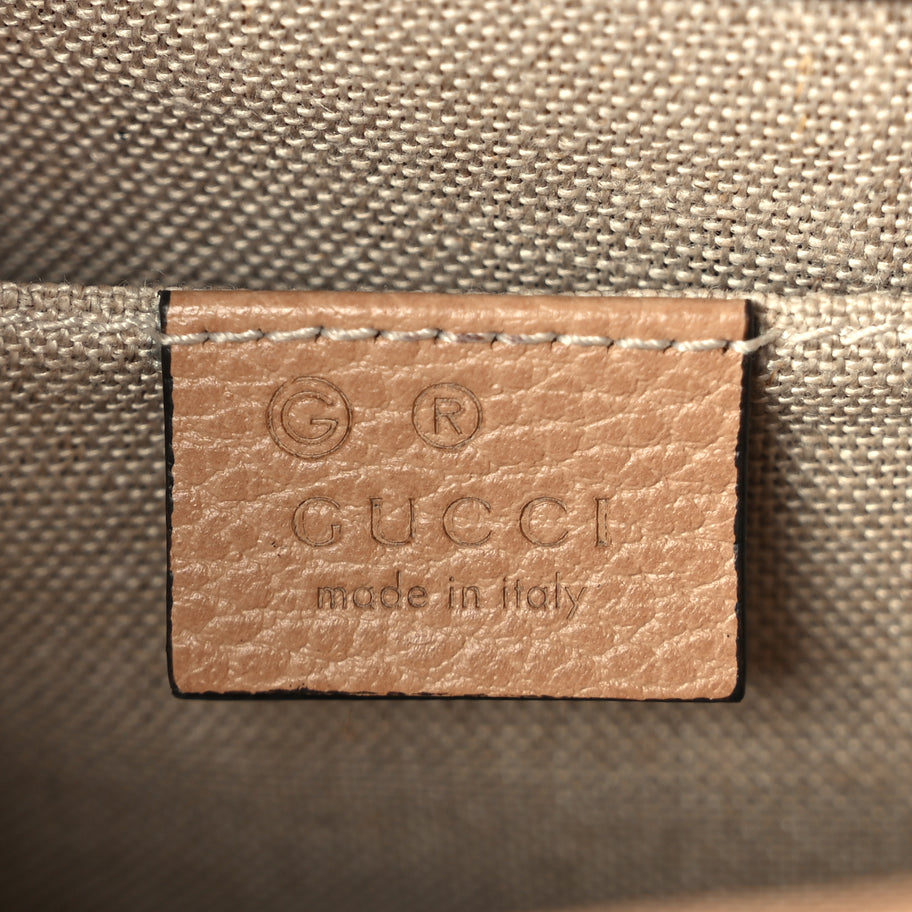 Gucci Dollar Calfskin Small Interlocking G Shoulder Bag Camelia Image 5