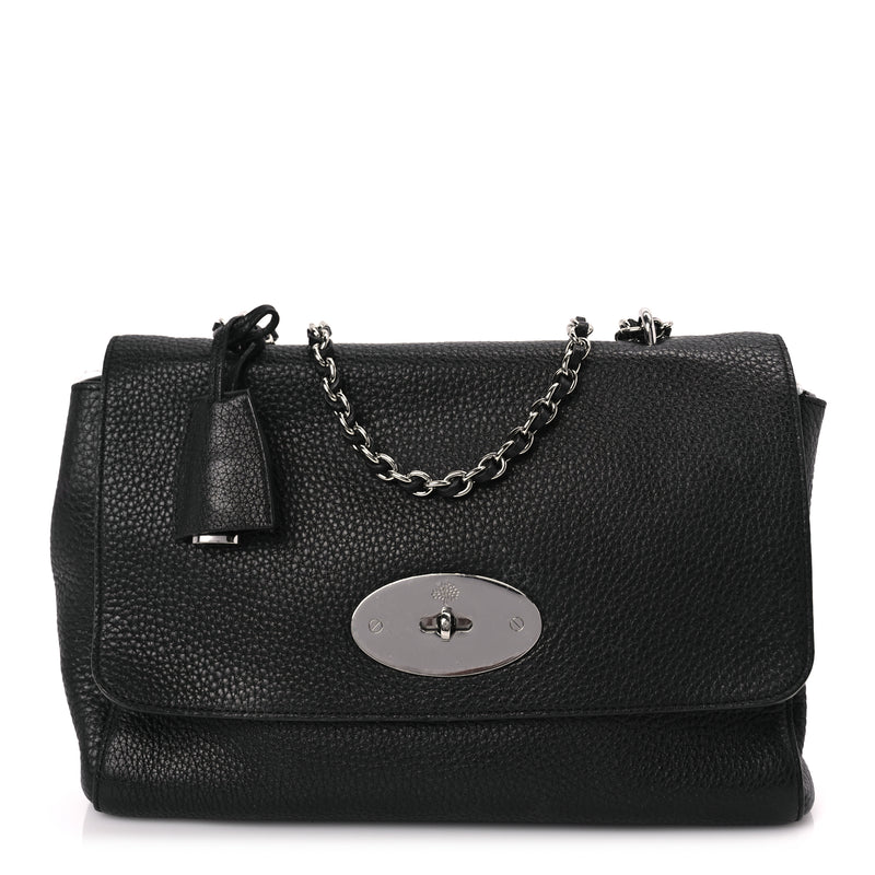  Mulberry Small Classic Grain Calfskin Medium Lily Black