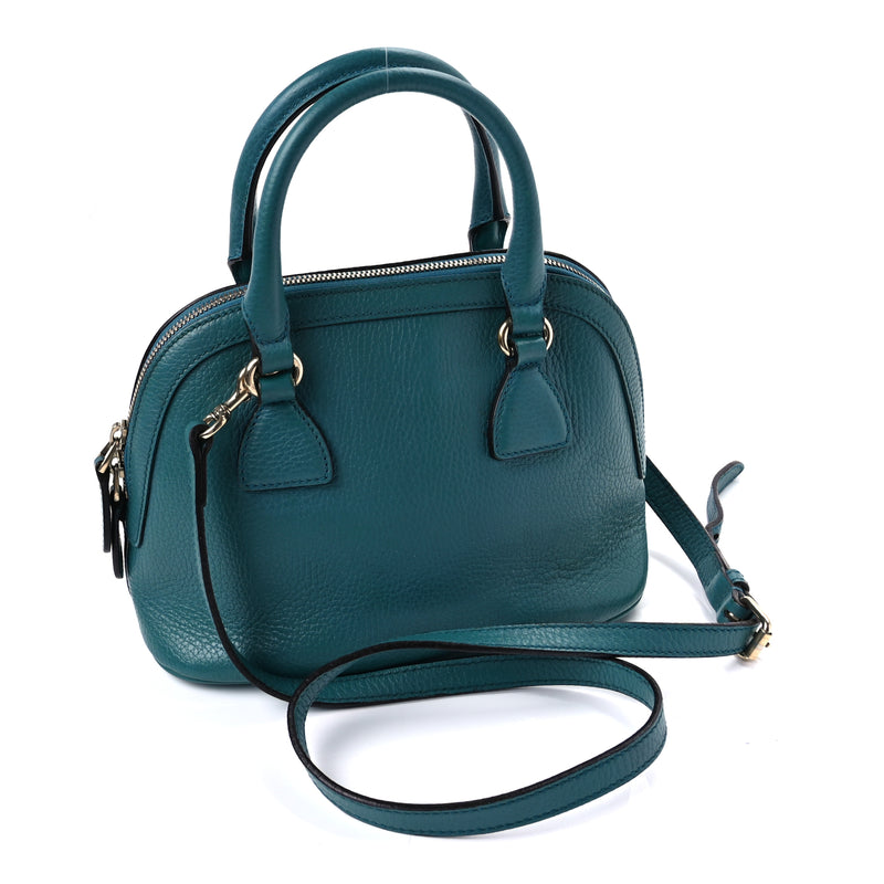  Gucci Dollar Calfskin Small GG Charm Dome Bag  Cobalt