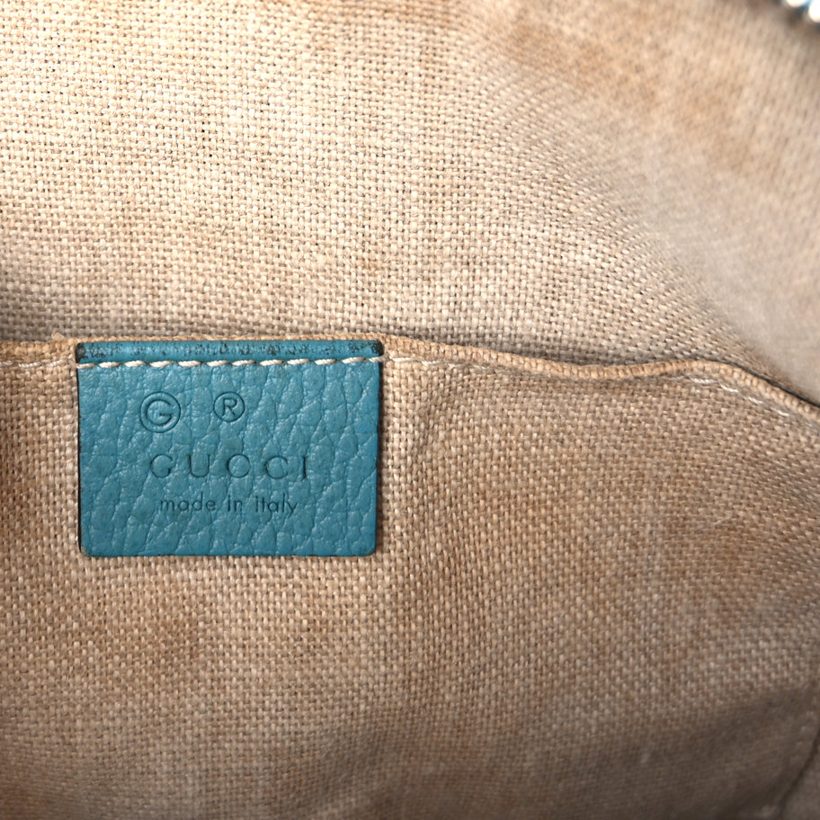 Gucci Dollar Calfskin Small GG Charm Dome Bag  Cobalt Image 5