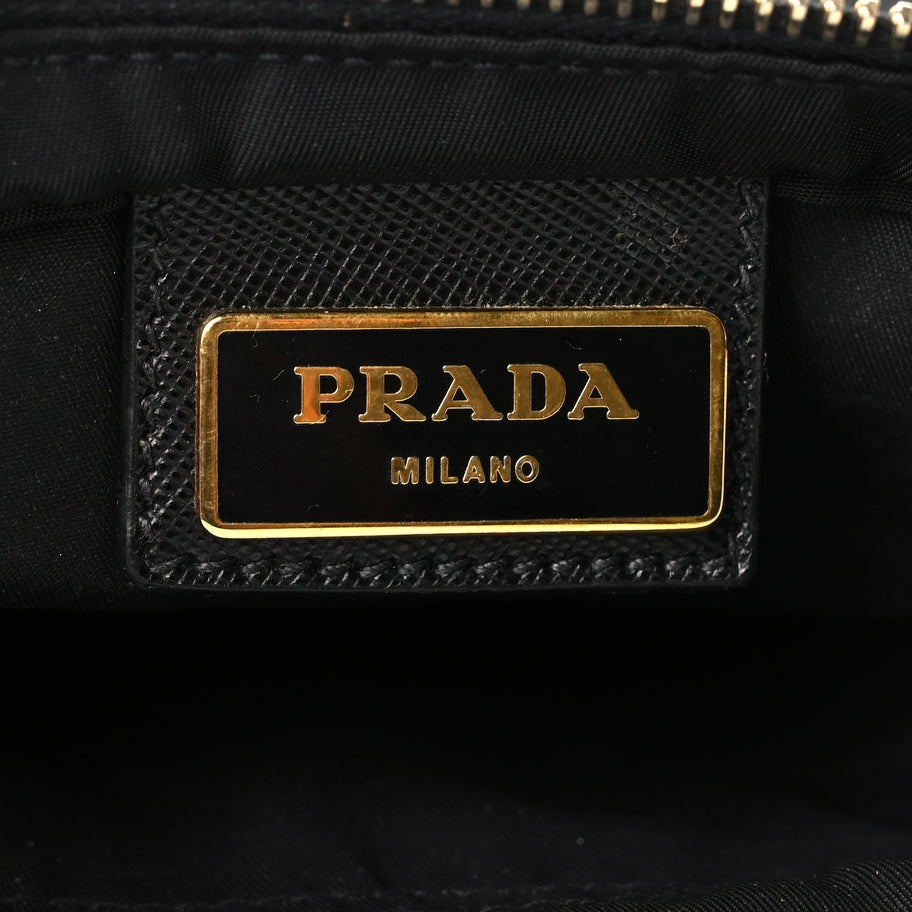 Prada Nylon Vela Flat Messenger Bag Black Image 5