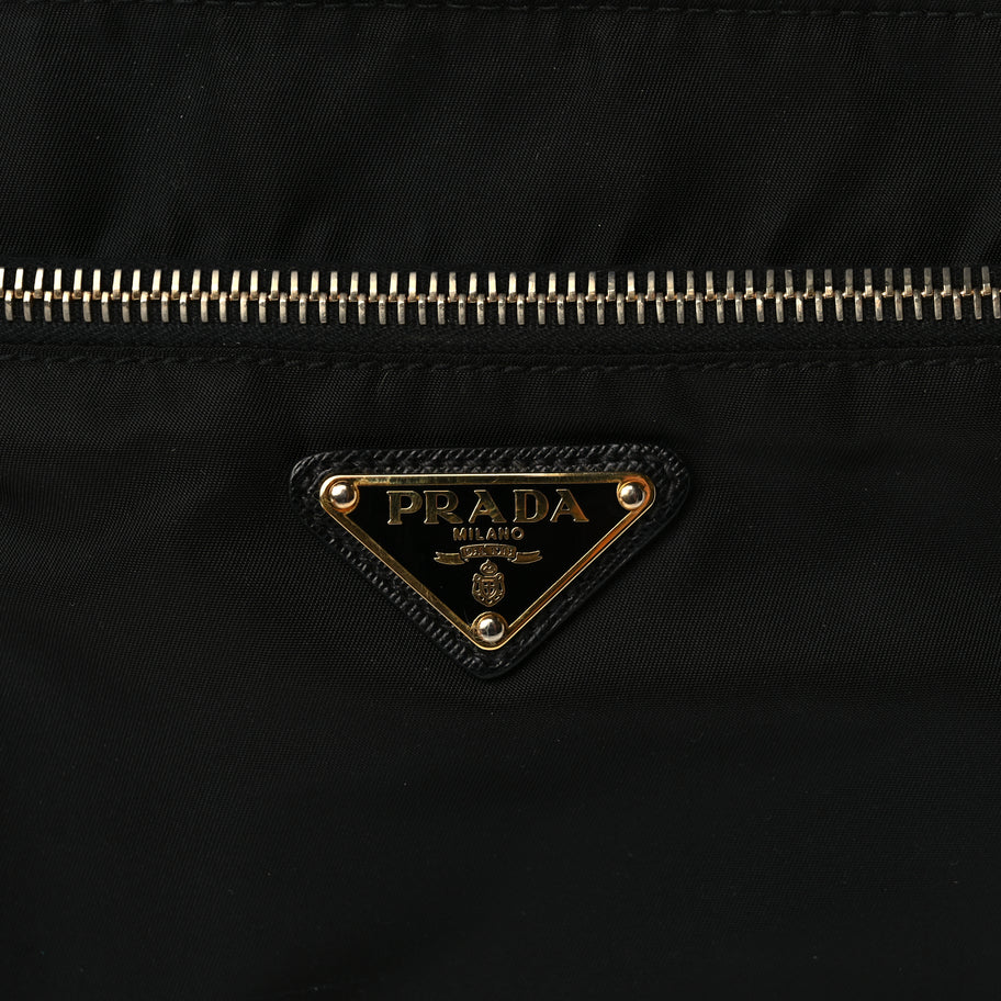 Prada Nylon Vela Flat Messenger Bag Black Image 7