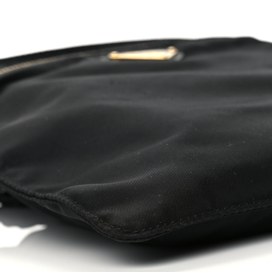 Prada Nylon Vela Flat Messenger Bag Black Image 8