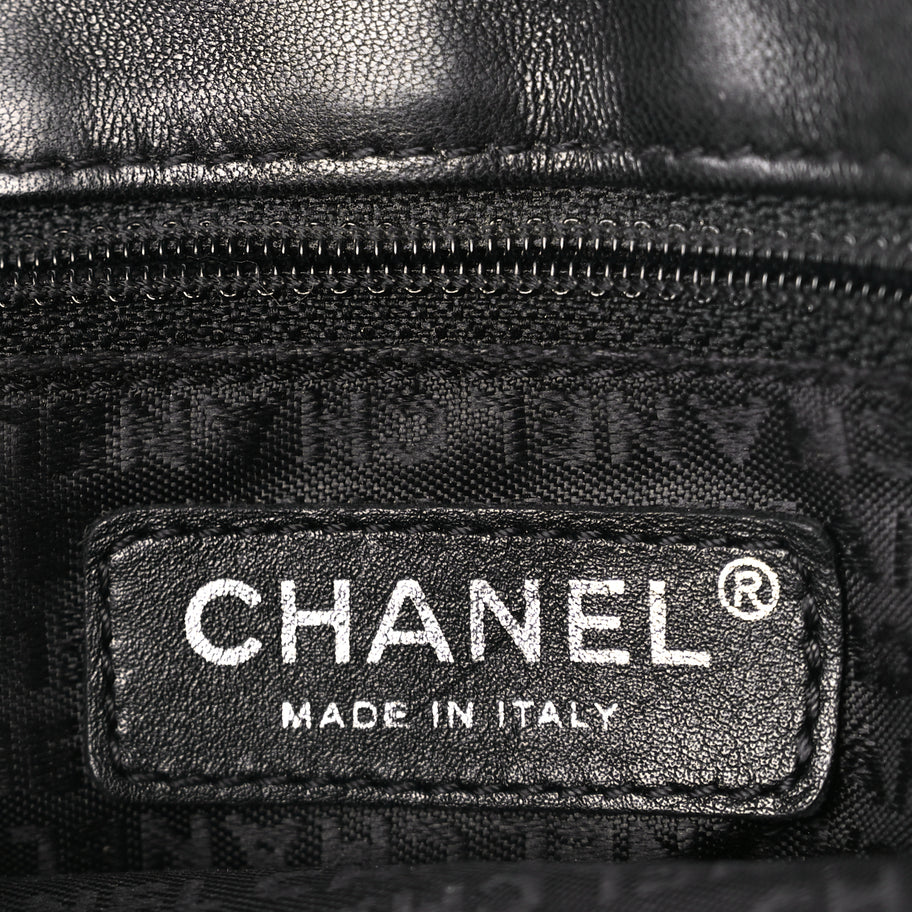 Chanel Lambskin Quilted Chocolate Bar Camellia No. 5 Flap Bag Black Image 5