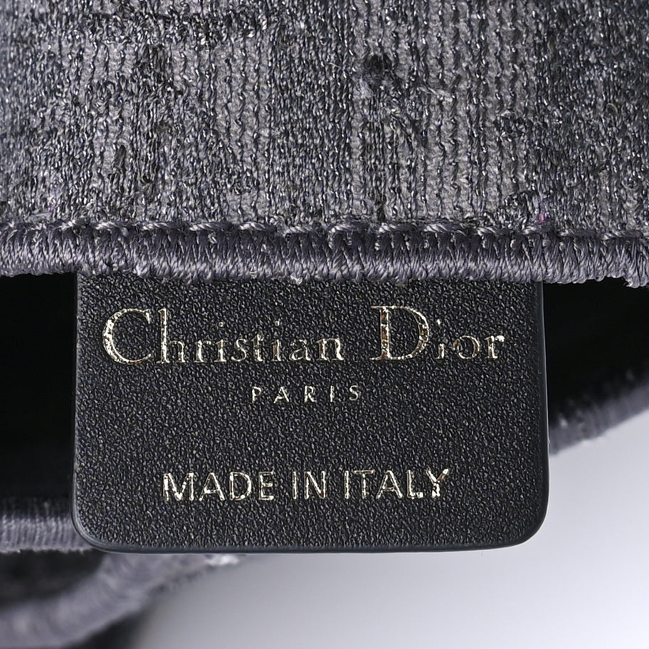 Christian Dior Oblique Embroidered Saddle Belt Pouch  Grey Image 4