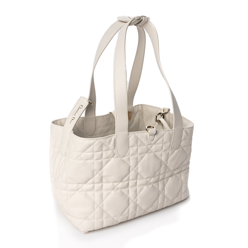  Christian Dior Calfskin Macrocannage Medium Toujours Latte