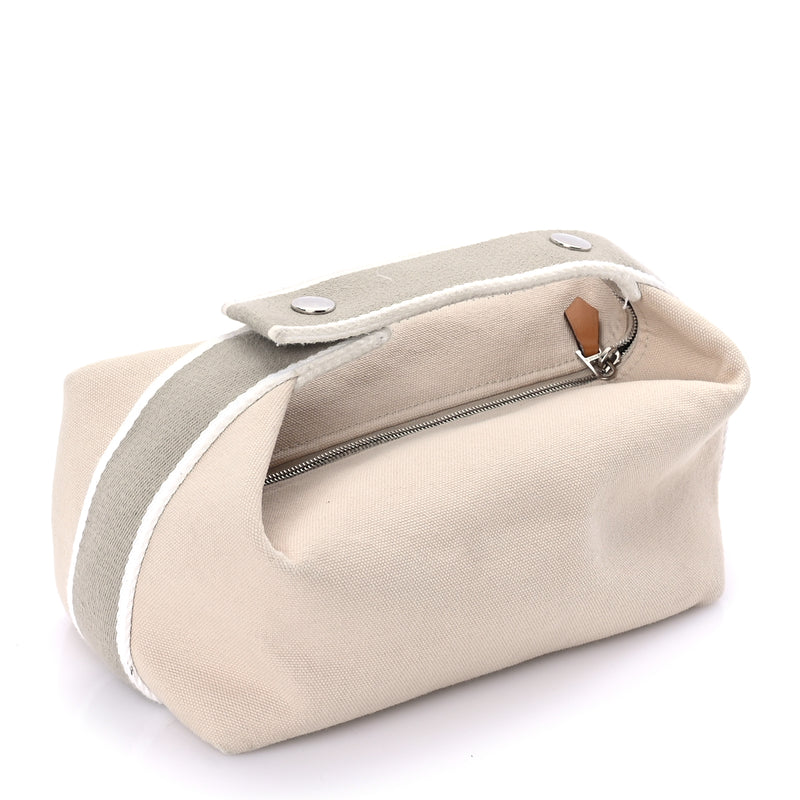  Hermes Canvas Bride-A-Brac Pouch Natural