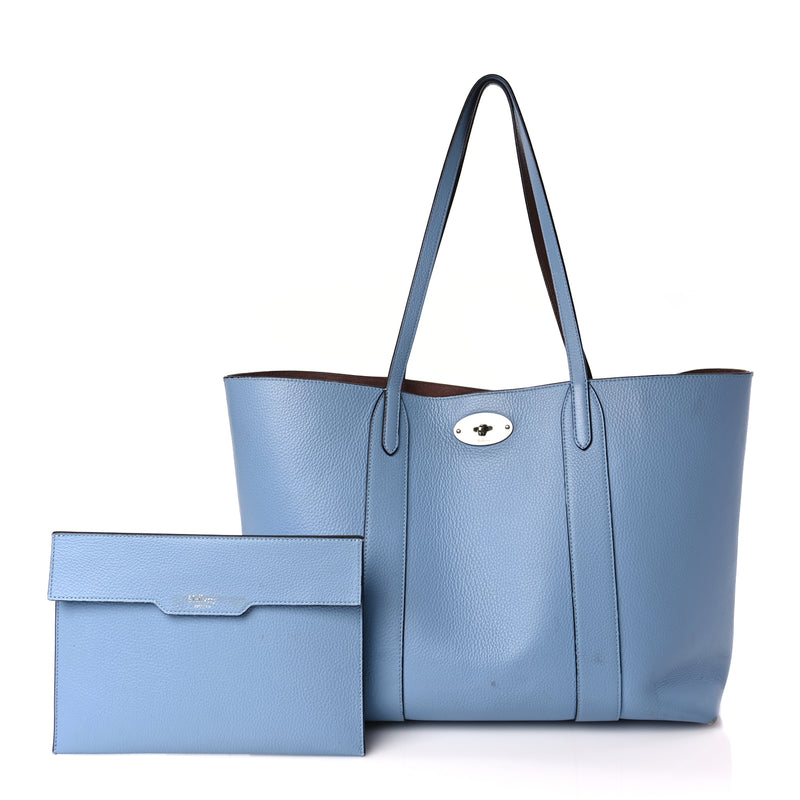  Mulberry Small Classic Grain Bayswater Tote Pale Slate