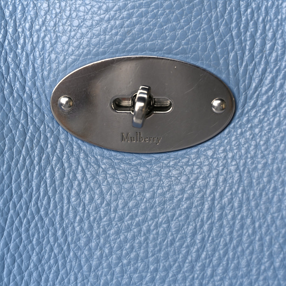 Mulberry Small Classic Grain Bayswater Tote Pale Slate Image 12