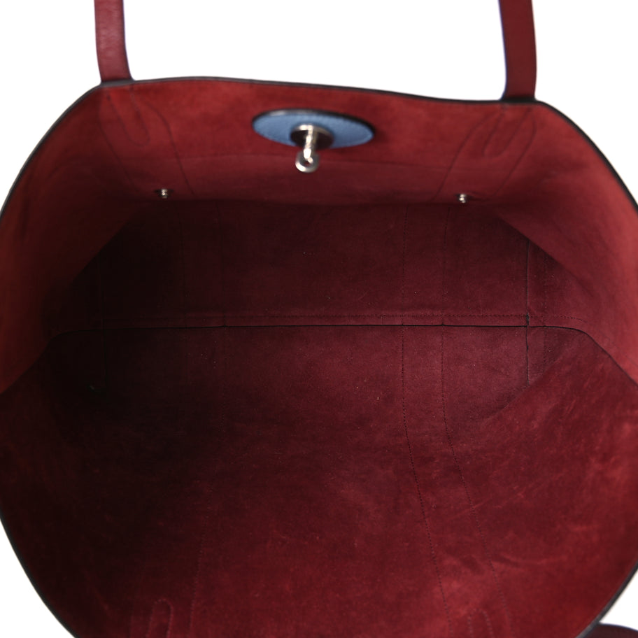 Mulberry Small Classic Grain Bayswater Tote Pale Slate Image 16