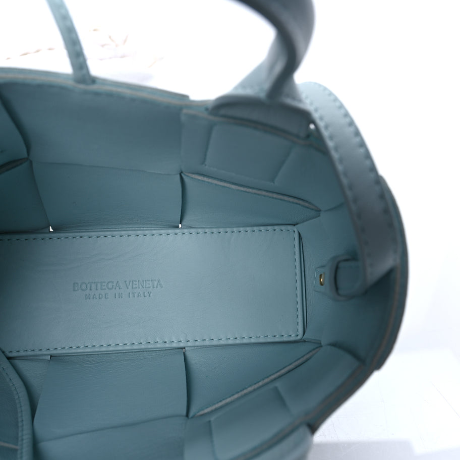 Bottega Veneta Lambskin Maxi Intreccio Candy Arco Tote Celadon Image 4
