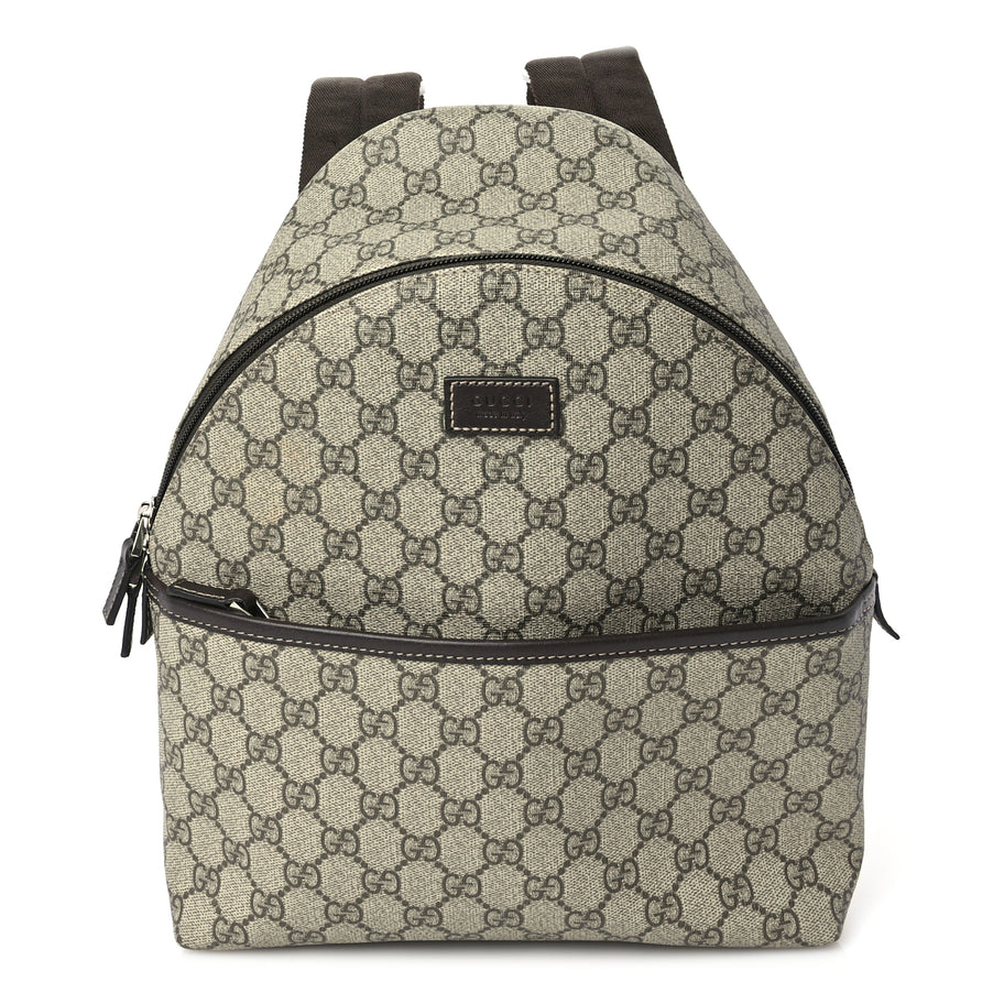 Gucci GG Supreme Monogram Margaux Calfskin Childrens Day Backpack Beige Ebony Cocoa Dark Chocolate Image 1
