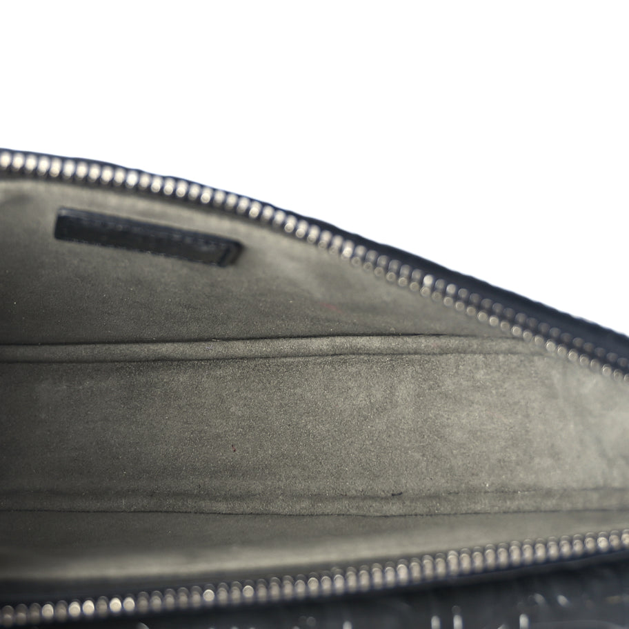 Christian Dior Patent Oblique Embossed Saddle Boxy Bag Black Image 4