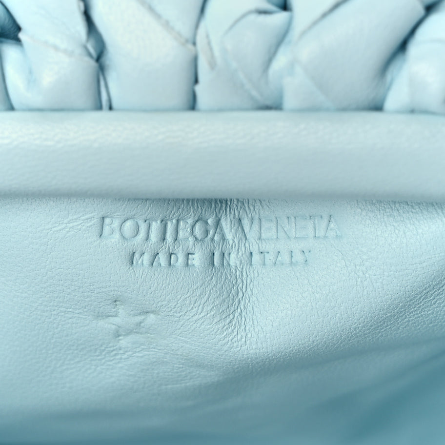 Bottega Veneta Nappa Intrecciato The Mini Pouch Pale Blue Image 5