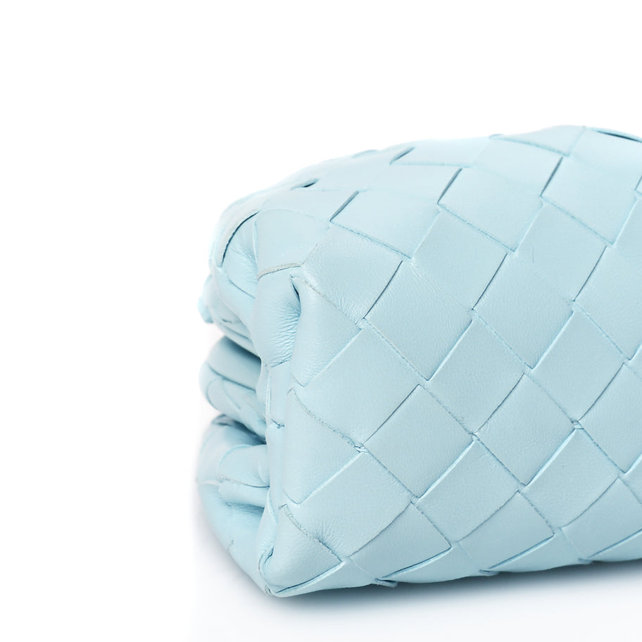 Bottega Veneta Nappa Intrecciato The Mini Pouch Pale Blue Image 7